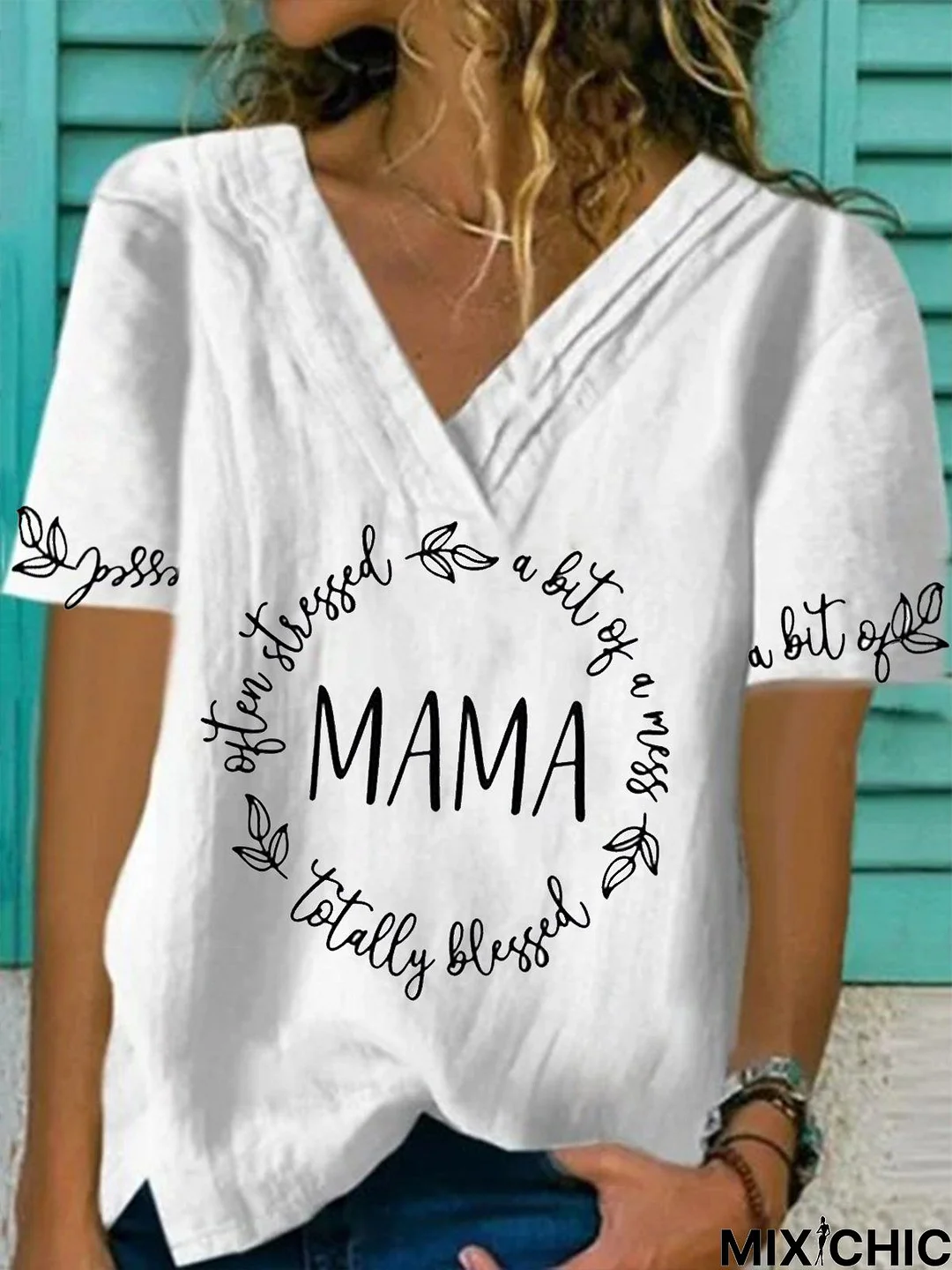 Mother's Day printed top