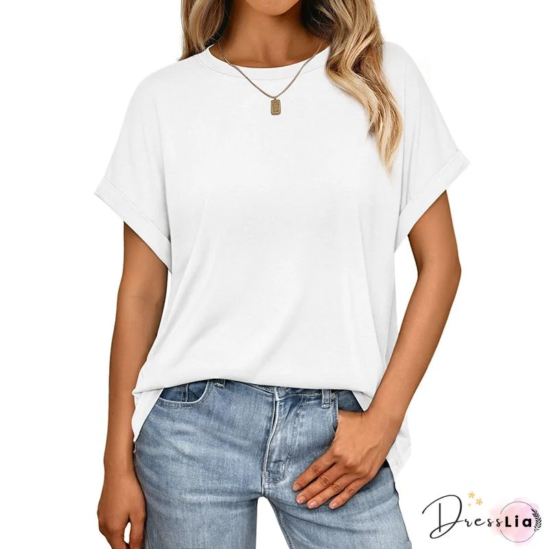 100% Cotton T Shirt Women Summer New Oversized Solid Basic Tees 9 Color Casual Loose Tshirt Korean O Neck Khaki Tops