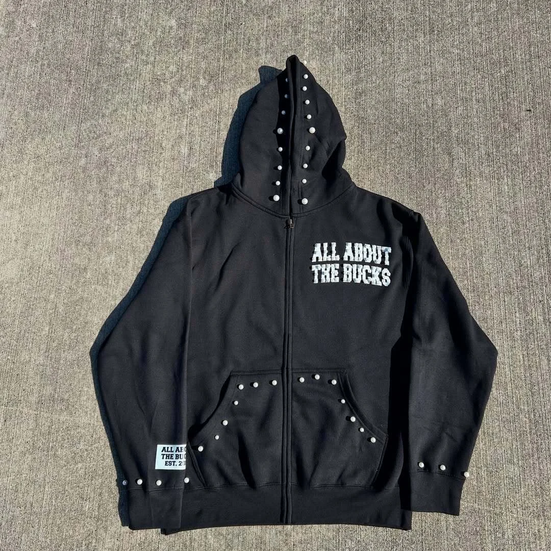 Sdrawing Sdrawing Gothic Rock Skull Bones Oversized Hoodie