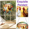 Diamond Painting Double-Sided Farm Chicken Diamond Art Pendant