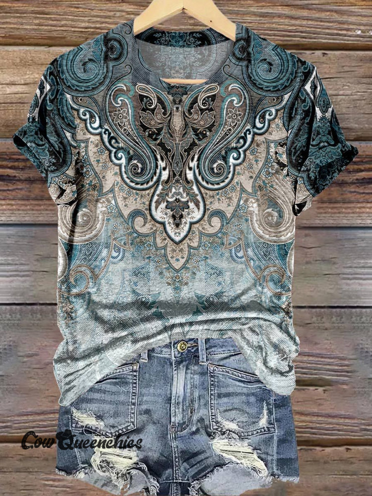 Paisley Print T-Shirt Multicolor / S