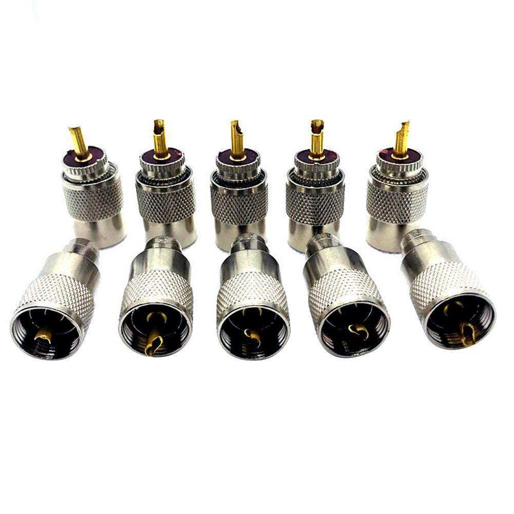 

10pcs UHF PL259 Male Twist-on Connectors RG8 RG58 RF Coaxial Cable Adapters, 501 Original