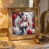 White Hair Dress Beauty-Special Shaped Diamond Painting