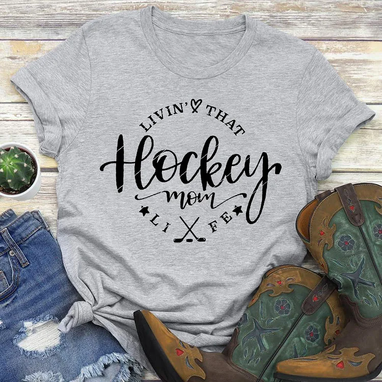 Hockey mom T-shirt Tee-03962-Annaletters