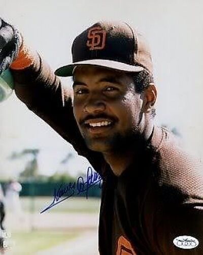 Sandy Alomar Jr Padres Early Signed Jsa Certed Sticker 8x10 Photo Poster painting Autograph