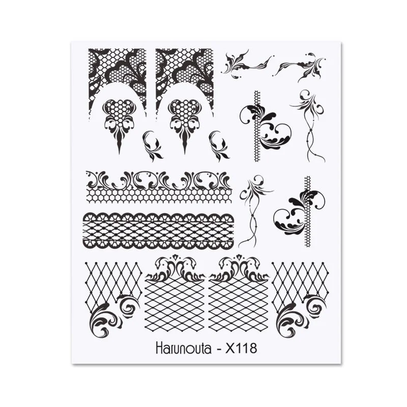 Harunouta Valentine's Day Love Heart Pattern Water Decals Stickers Christmas Snowflakes Design Slider For Nails Art Decoration-Nail Inspo