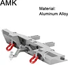 AMK Aluminum Rear Bumper with RC Trailer Hitch for 1/10 Crawler TRX4 Defender Bronco Upgrade Parts