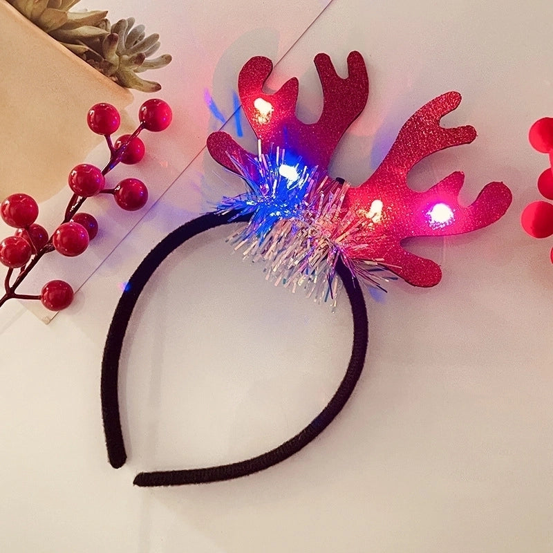 Christmas IG Style Women’s Christmas Hat Christmas Tree Letter Sequin Hair Clip Hair Band