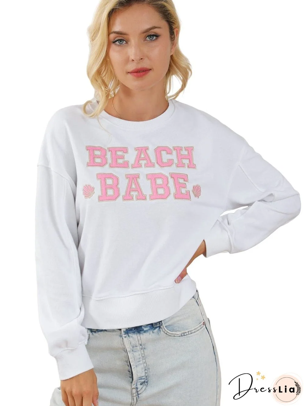 White Southern Belle Graphic Pullover Sweatshirt