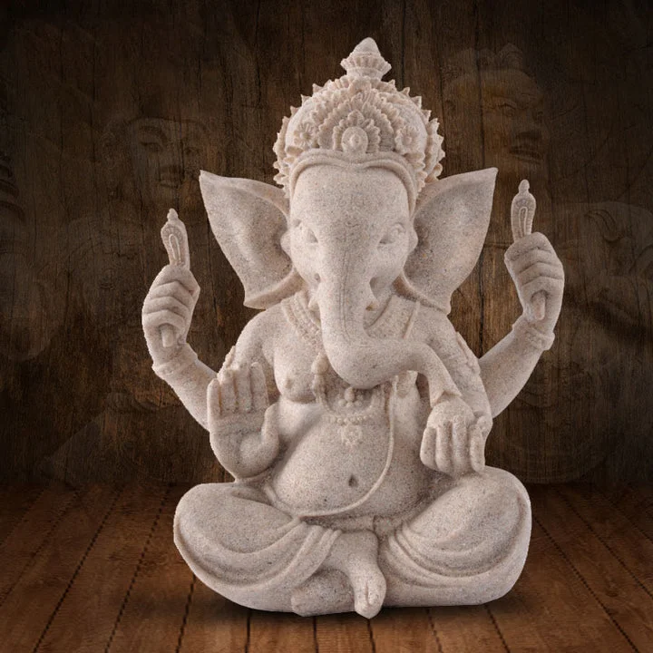 Ganesh Ganpati Elephant Statue Wealth Blessing Home Decoration