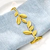 Golden Leaf Wedding Event Catering Napkin Ring
