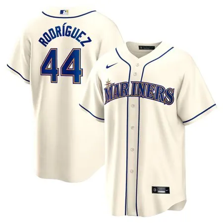 Men's Seattle Mariners #44 Julio Rodriguez  Cream Official Replica Player Jersey