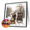 (40*40cm)Christmas Snow Scene - Full Round Drill Diamond Painting