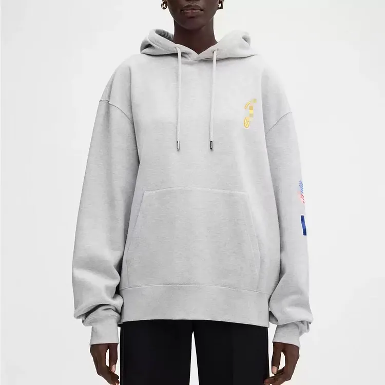 Men's Embroidered Hip Hop Hoodie Graphic Streetwear Pullover Sweatshirt