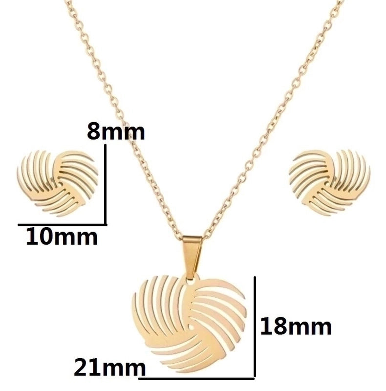 1 Set Minimalist Geometric Stainless Steel Titanium Steel Plating Earrings Necklace
