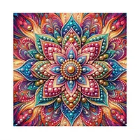 Colorful Floral Mandala - Pearls Painting