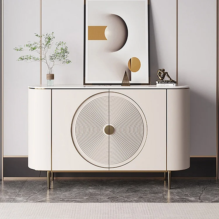 Homemys Modern Sideboard With Pandora Stone Top Luxury Buffet Bar Wine Cabinet