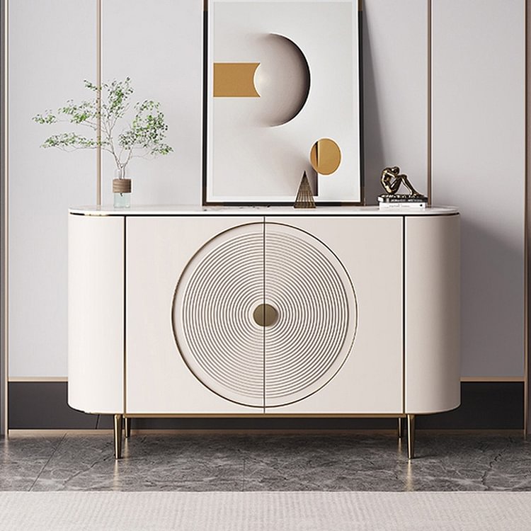 Homemys Modern Sideboard With Pandora Stone Top Luxury Buffet Bar Wine Cabinet