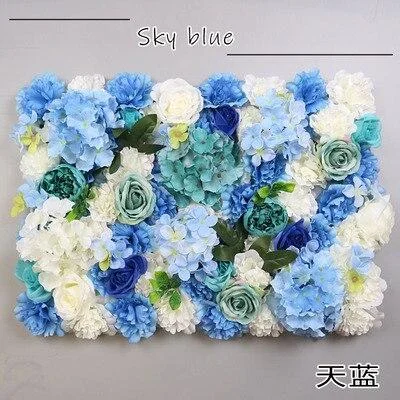 40x60cm Silk Rose Flower Champagne Artificial Flower DIY Wedding Decoration Flower Wall Panels Romantic Wedding Backdrop Decor 1118