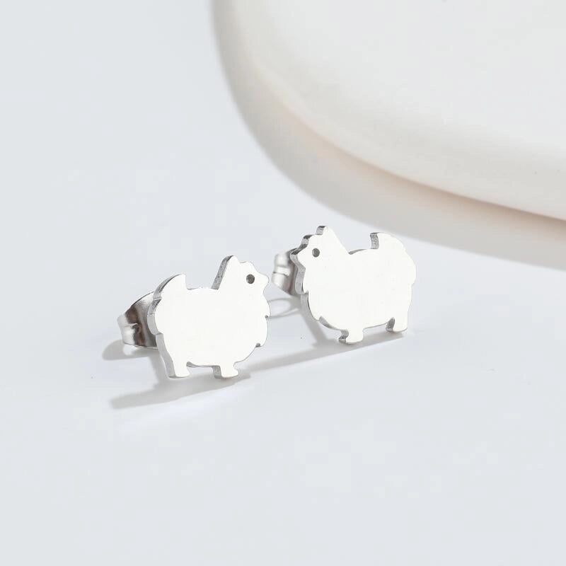 1 Pair Fashion Animal 304 Stainless Steel 18K Gold Plated Ear Studs