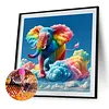 Diamond Painting -DIY Round Drill Rainbow Elephant(40x40cm)