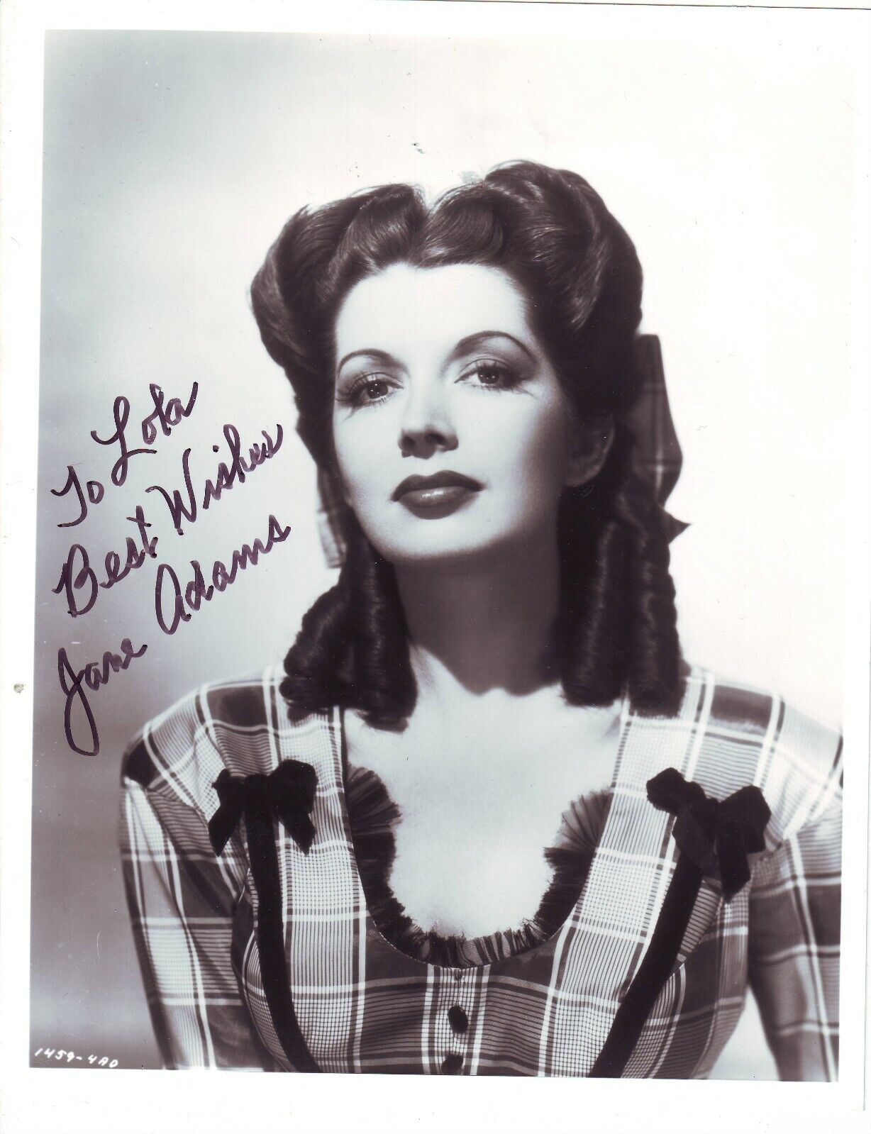 Jane Adams (20 x 25 cm) Original Autographed Photo Poster painting