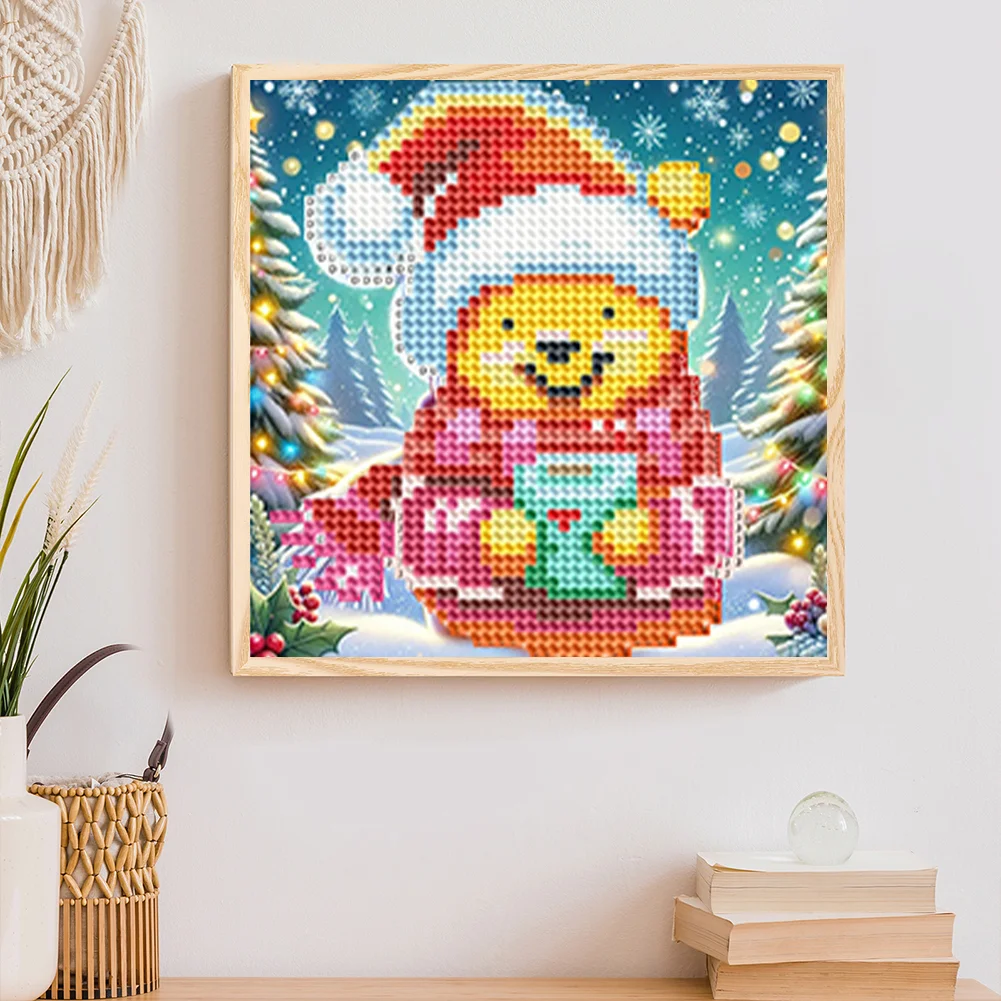 12pcs Cartoon DIY Mini Round Diamond Painting Set Desktop Decor No Frame15x15cm