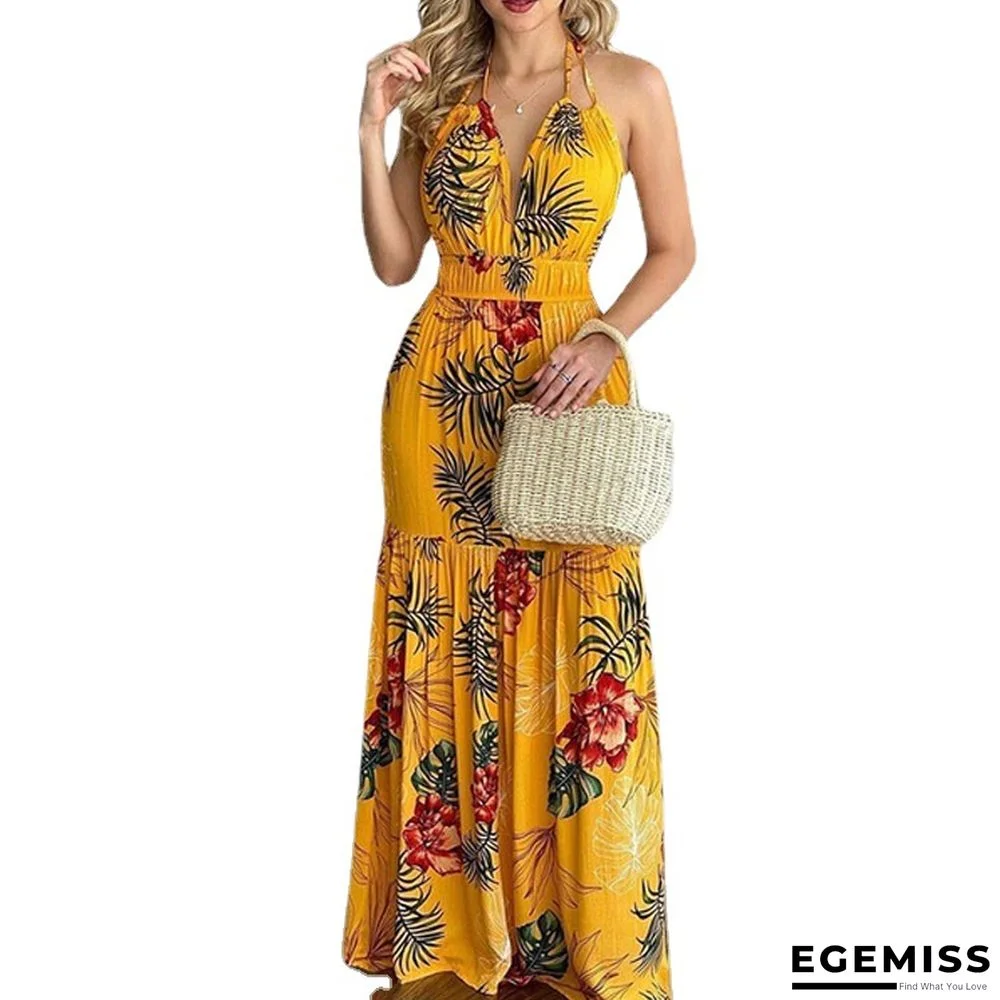 Printed Backless Dress | EGEMISS