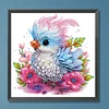 Flauschiger Vogel - speziell geformtes Diamantgemälde - 30*30cm