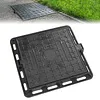 [US Local Warehouse] Iron Manhole Cover and Frame Non-Slip Septic Tank Cover for Yard (400mm)