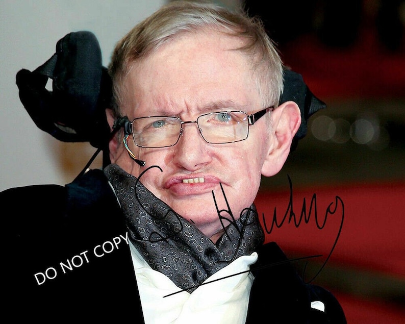 STEVEN HAWKING 8 x10 20x25 cm Autographed Hand Signed Photo Poster painting