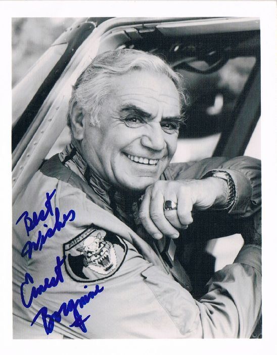 Ernest Borgnine 1917-2012 genuine autograph signed 4x5