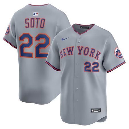 Youth New York Mets #22 Juan Soto Gray Limited Stitched Baseball Jersey