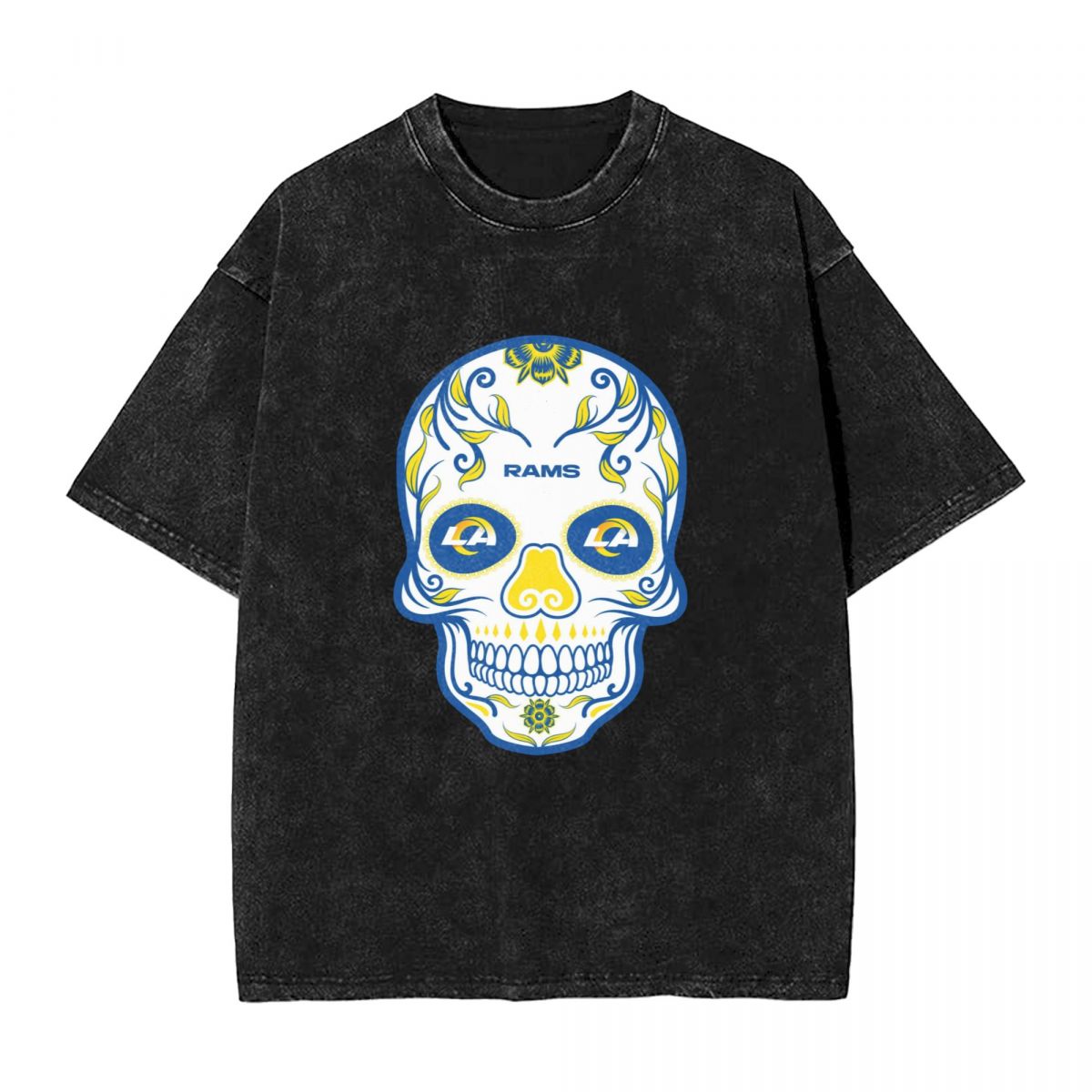 Los Angeles Rams Skull Vintage Oversized T-Shirt Men's