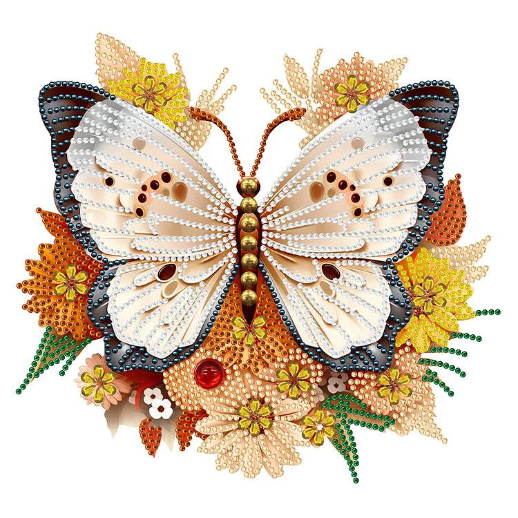Garden Butterfly 30*30CM(Canvas) Special Shape Drill Diamond Painting gbfke