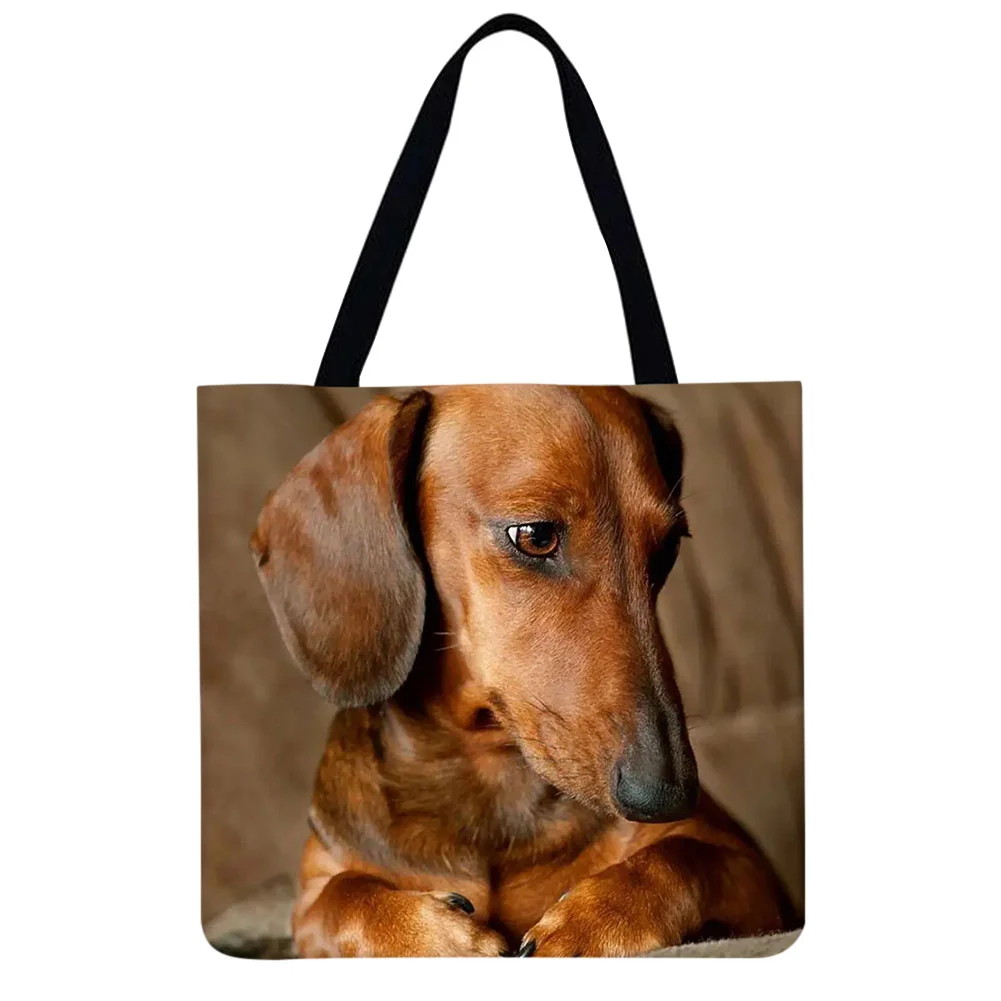 Linen Tote Bag - Dog