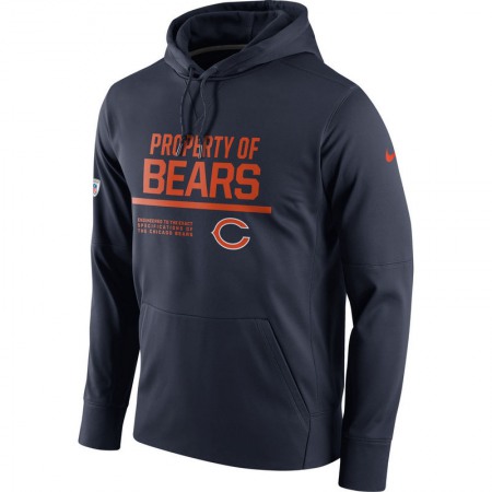Men's Chicago Bears  Navy Circuit Property Of Performance Pullover Hoodie