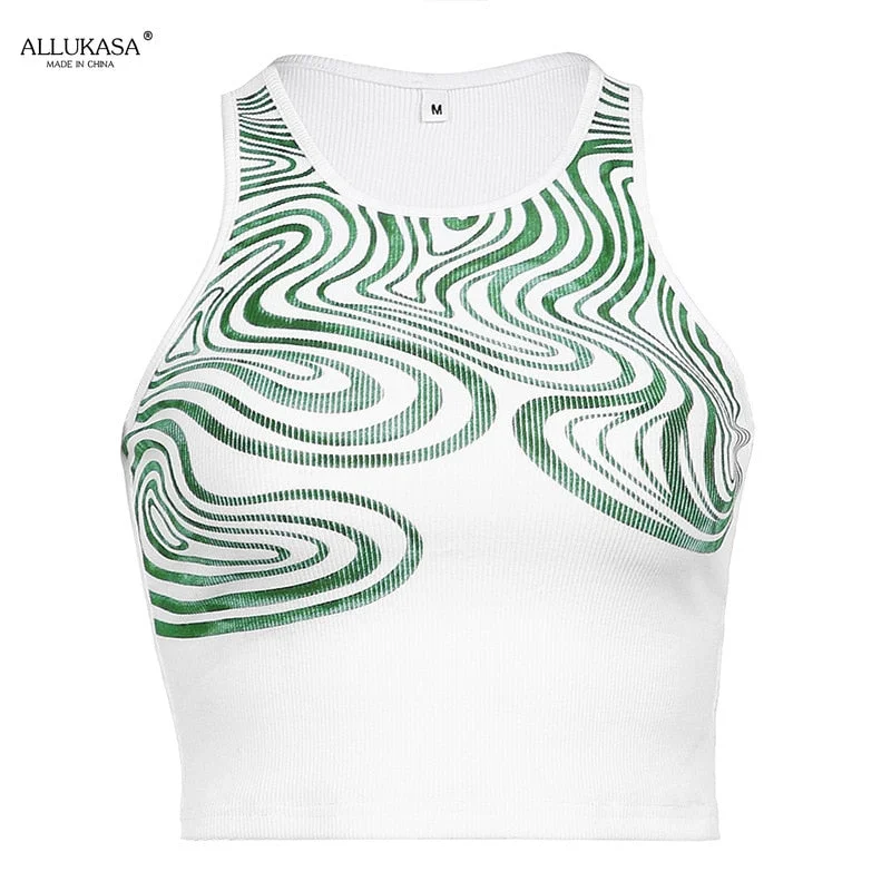 Sweats Rapcopter Paisley Hot Camis y2k Retro 2020 Crop Top Knitted Corset Women Sleeveless Tank Fashion Streetwear Summer