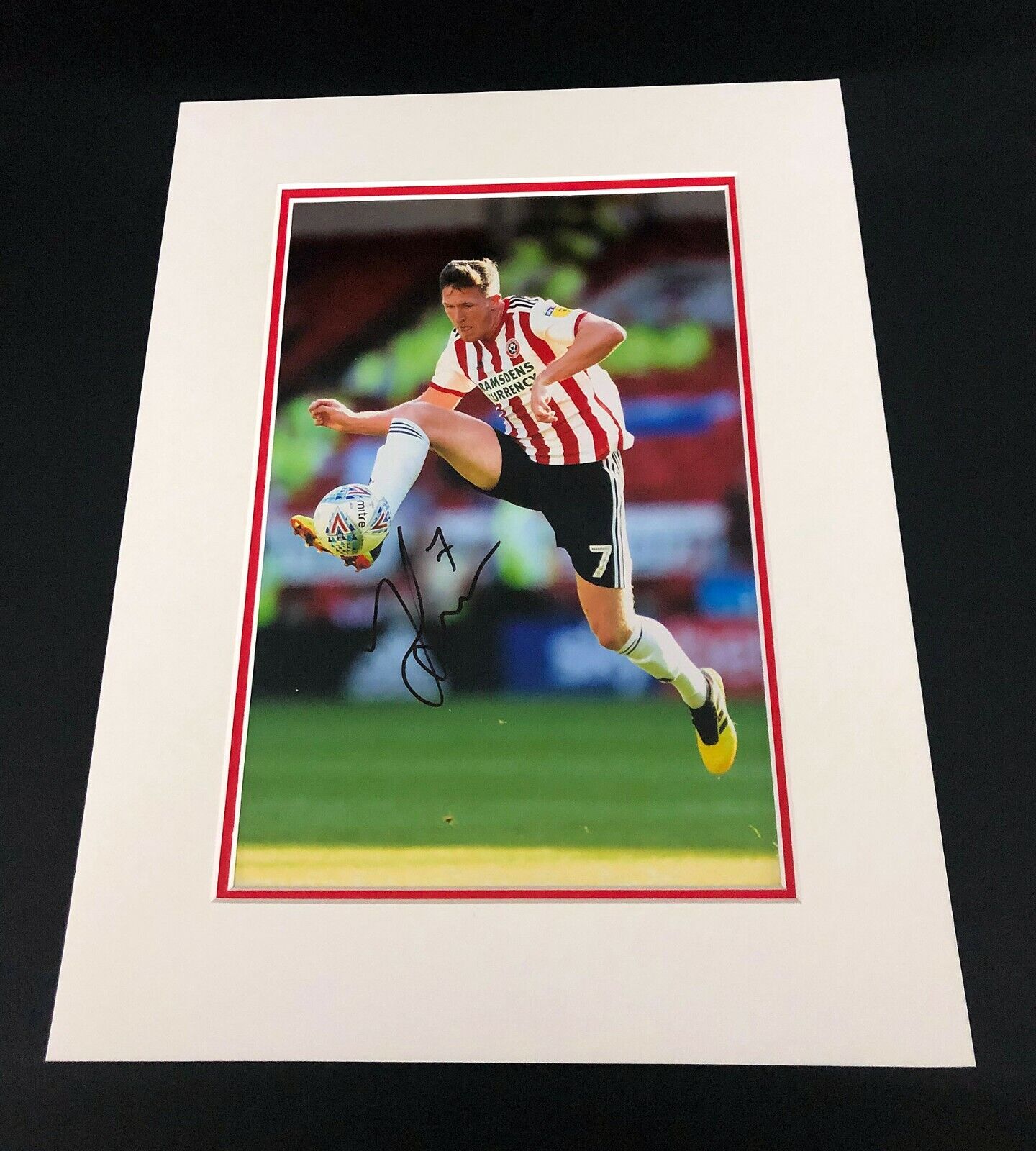 John Lundstram SIGNED Photo Poster painting Display Mount AFTAL COA SUFC Sheffield United FC