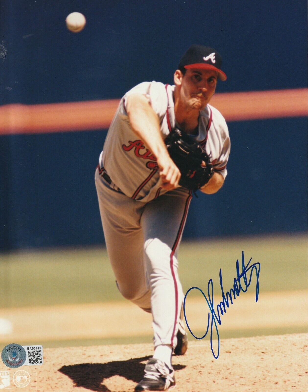 JOHN SMOLTZ Signed Atlanta BRAVES 8x10 Photo Poster painting w/ Beckett COA (BAS)