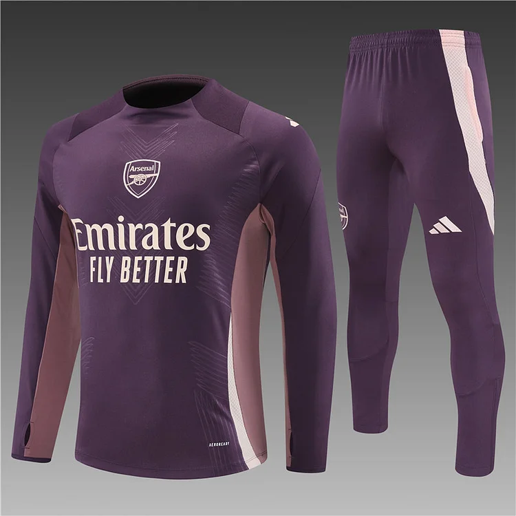2024-25 Arsenal purple half-zip training jersey