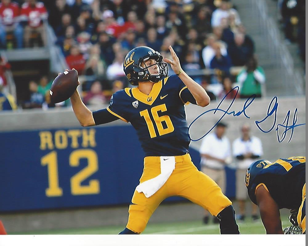 JARED GOFF CAL CALIFORNIA GOLDEN BEARS SIGNED 8X10 Photo Poster painting W/COA NFL 2016 B