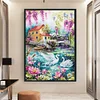 Swan Scenery-11CT Stamped Cross Stitch 40*60cm/15.75*23.62in tapestrymarket