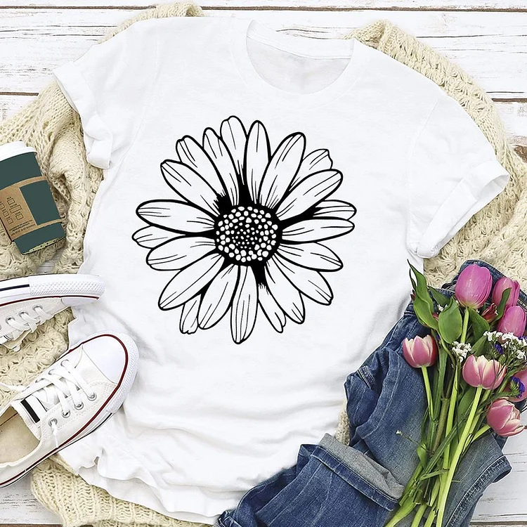 Daisy flower T-Shirt Tee --Annaletters