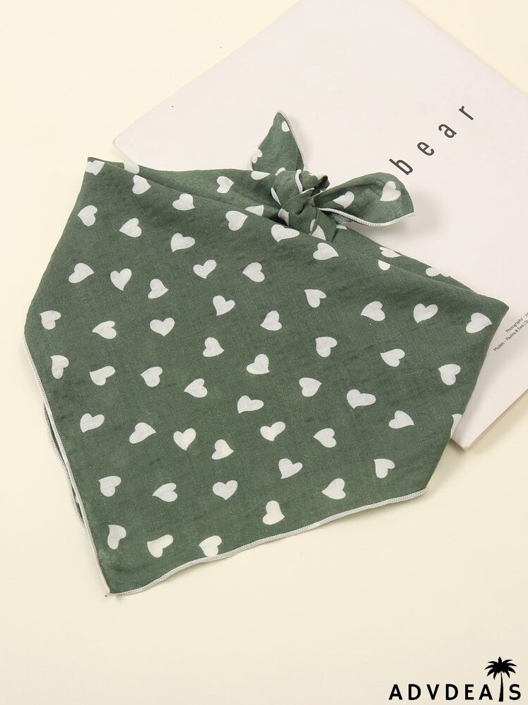 Heart Print Bandana