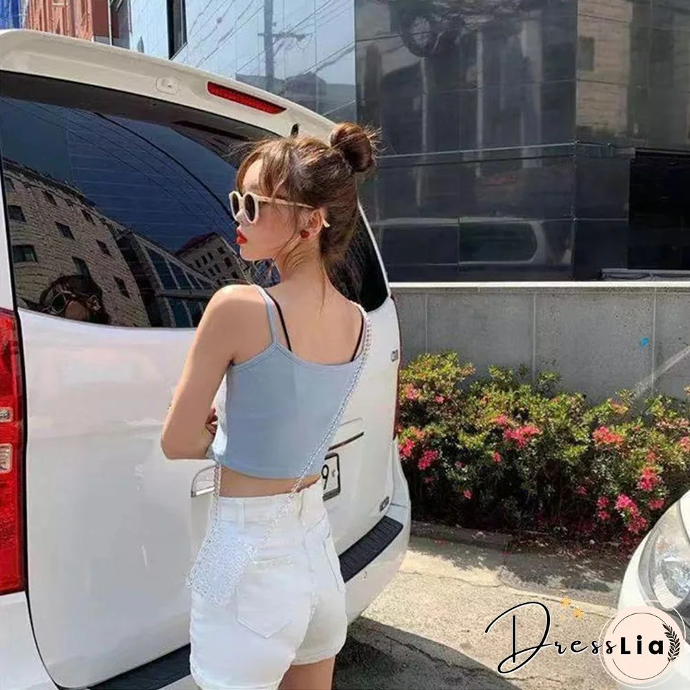 New Fashion Women Black Gray Sexy Solid Camis Crop Top Female Casual Tank Tops Vest Sleeveless Cool Streetwear Club High Street