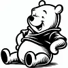 Winnie The Pooh Silhouette-11CT Stamped Cross Stitch 40*40cm tapestrymarket