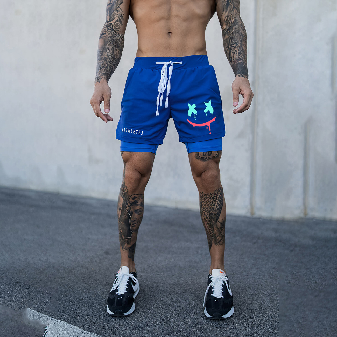 Men's Smiley Shorts Performance Shorts