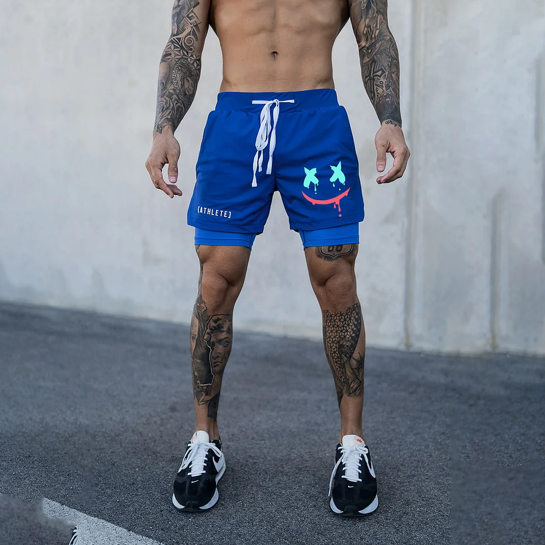 Men's Smiley Shorts Performance Shorts