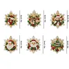 6pcs/set DIY Diamond Special Shape Pearl Art Hanging Wooden Christmas Tree Ornament Kit